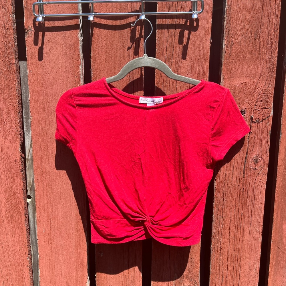 Red crop top